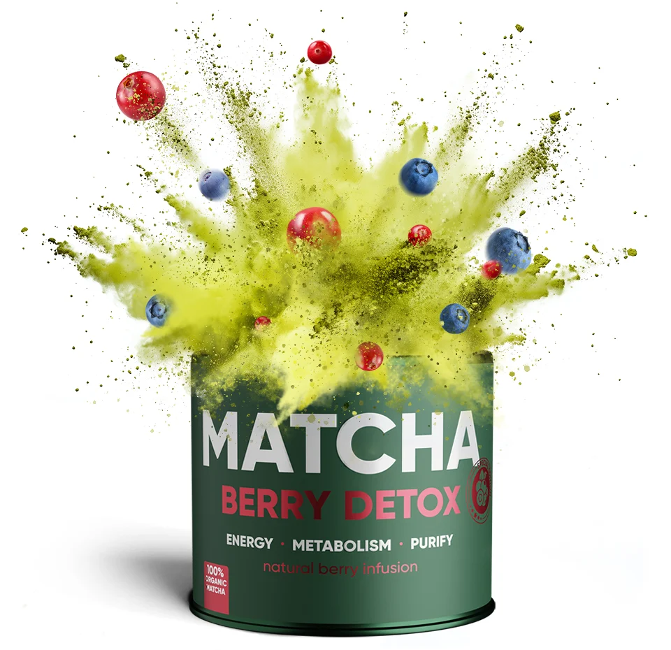 Matcha Berry Detox — Instant-Matcha mit Beeren